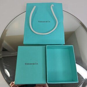 Authentic Tiffany Gift Box And Retail Bag Used As Shown. Little Ts